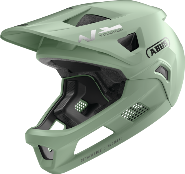Capacete BTT ABUS YOUDROP FF Junior Mist Verde