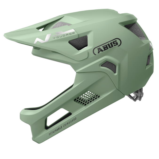 Capacete BTT ABUS YOUDROP FF Junior Mist Verde