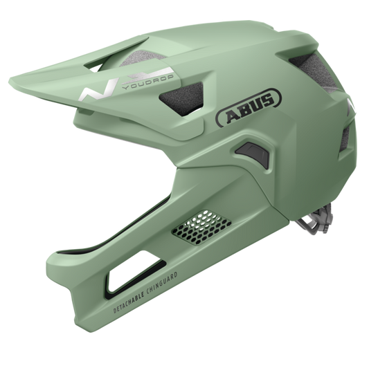 Capacete BTT ABUS YOUDROP FF Junior Mist Verde