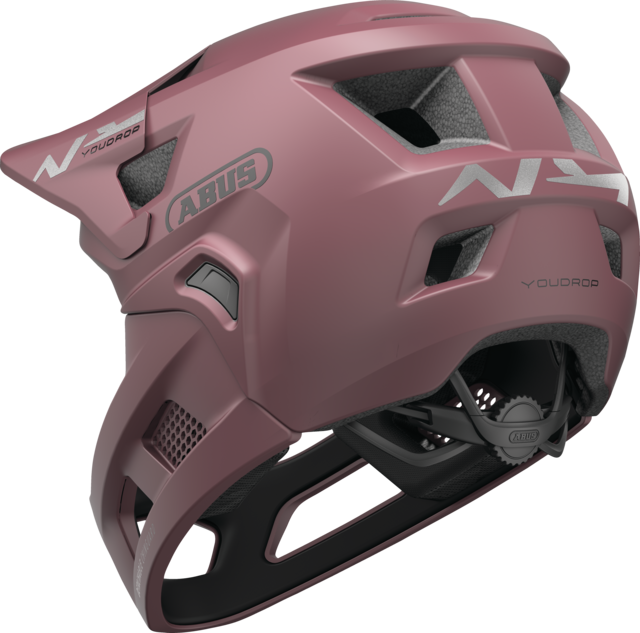 Capacete de BTT ABUS YOUDROP FF Júnior Blush Vermelho