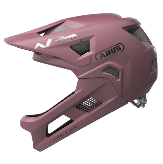 Capacete de BTT ABUS YOUDROP FF Júnior Blush Vermelho