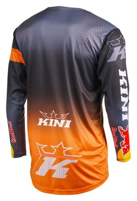 Camisola O'NEAL MXC Kini Red Bull 2.0 de manga comprida cinzenta/laranja - vista de trás