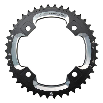 Prato Exterior SRAM/TRUVATIV 2x10V 4 Furos 120mm 39 Dts Alu Preto/Prata