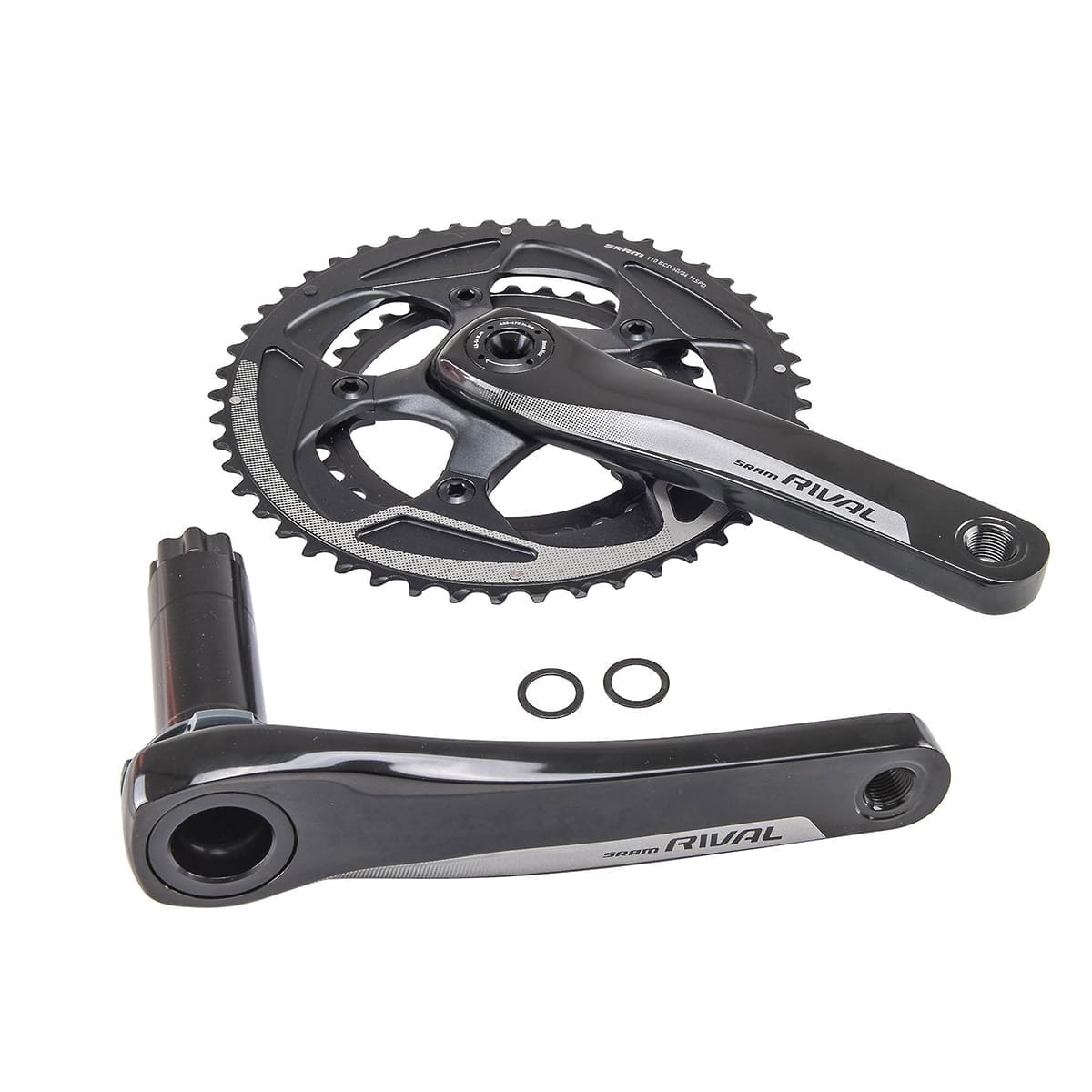 Pédalier 11V SRAM RIVAL 22 BB30 Double Compact Noir/Argent