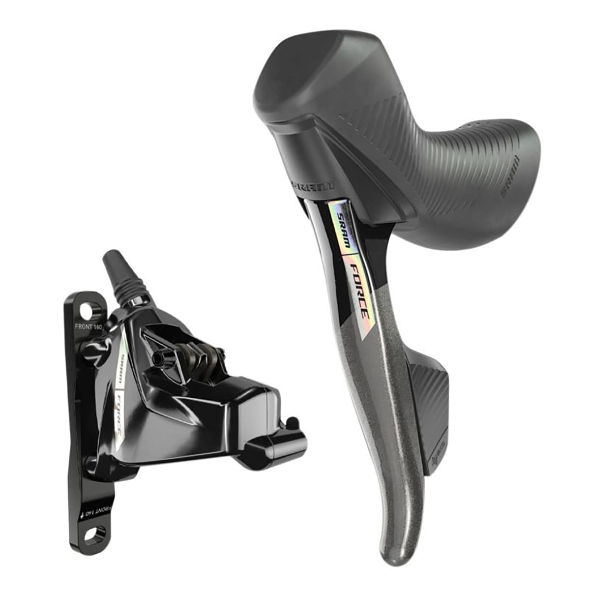 Par de manetes e pinças SRAM FORCE AXS D2 HRD 2x12 Flat Mount Discless