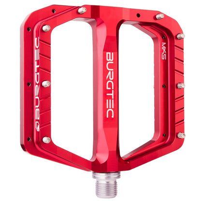 Pedais BURGTEC PENTHOUSE FLAT MK5 Eixo Aço Vermelho