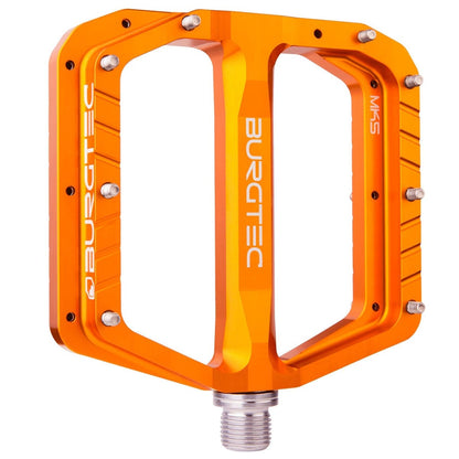 Pedais BURGTEC PENTHOUSE FLAT MK5 Eixo Aço Laranja