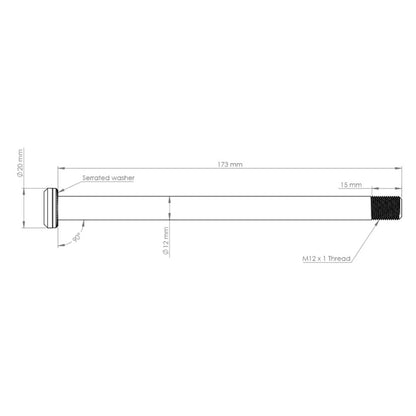 Eixo de Roda Traseira BURGTEC 173,7 mm para Quadros Santa Cruz Violeta