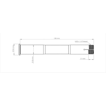 Eixo de Roda Dianteira BURGTEC ROCKSHOX BOXXER 20x110 mm