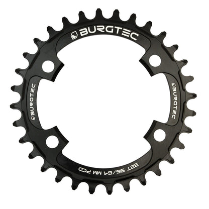 Prato Mono BURGTEC THICK THIN 9/10/11/12V Narrow Wide 4 Furos 64/96 mm Preto