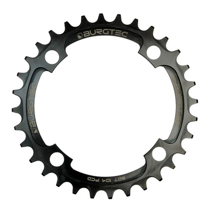Prato Mono BURGTEC THICK THIN 9/10/11/12V Narrow Wide 4 Furos 104 mm Preto