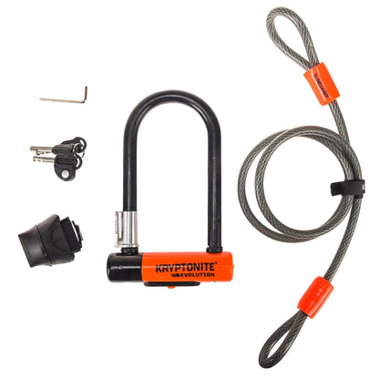 Cadeado em U KRYPTONITE EVOLUTION MINI-7 + Cabo FLEX