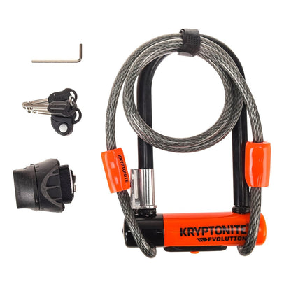 Cadeado em U KRYPTONITE EVOLUTION MINI-7 + Cabo FLEX