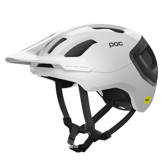 Capacete BTT POC AXION RACE MIPS Branco/Preto Mate