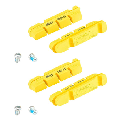 Kit 4 Patilhas SWISS STOP FLASH Amarelo Carbono