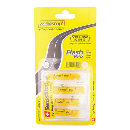 Kit 4 Patilhas SWISS STOP FLASH Amarelo Carbono