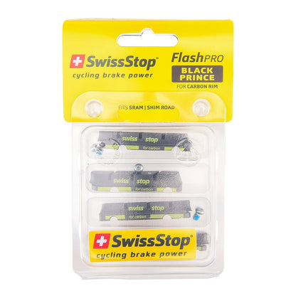 Kit 4 Patins SWISS STOP FLASH Preto Carbono