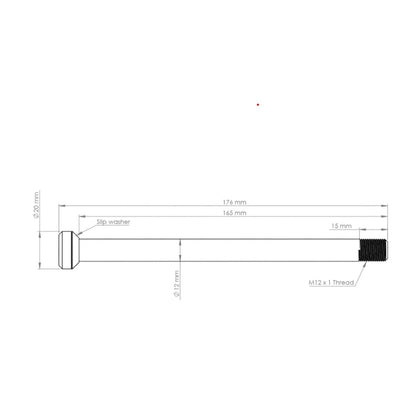 Eixo de Roda Traseira BURGTEC 175,5 mm para Quadros Specialized Prateado
