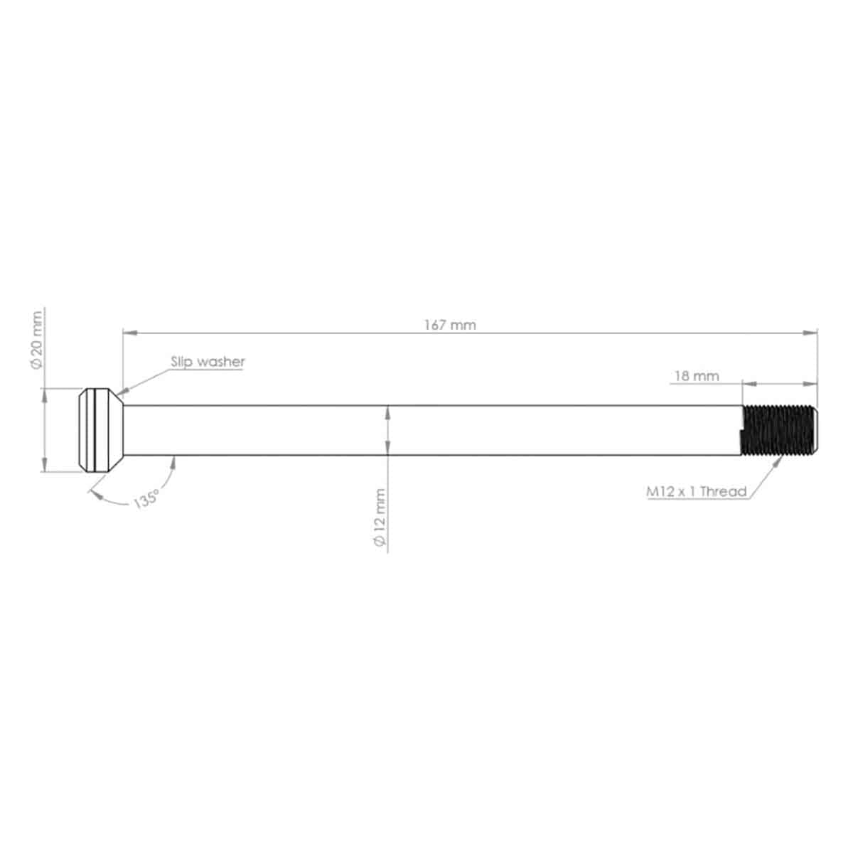 Eixo de roda traseira BURGTEC 171mm para quadros Transition Gold