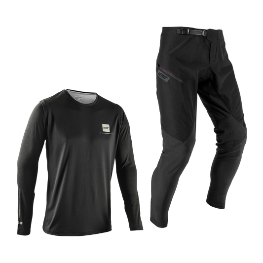 Kit de Camisola + Calças LEATT MTB GRAVITY 1.0 Júnior Preto