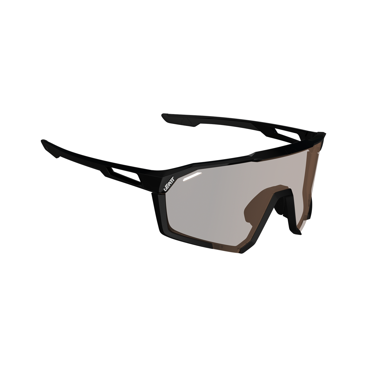 LEATT SPEEDVIZ PRO Satin Black Glasses Silver Iriz Photochromic Lens