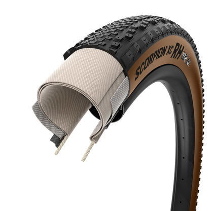 Pneu PIRELLI SCORPION RACE XC RH ProWall 29x2.40 Tubeless Ready de talão dobrável preto/bege Classic