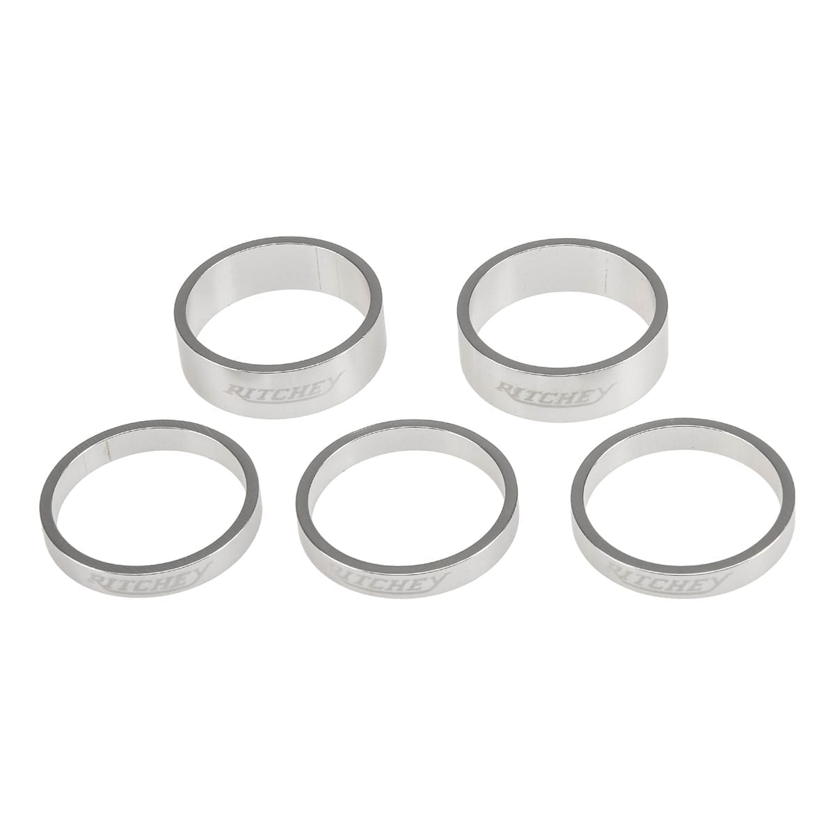 Lot d'Entretoises de Direction RITCHEY CLASSIC 1''1/8 Aluminium Argent