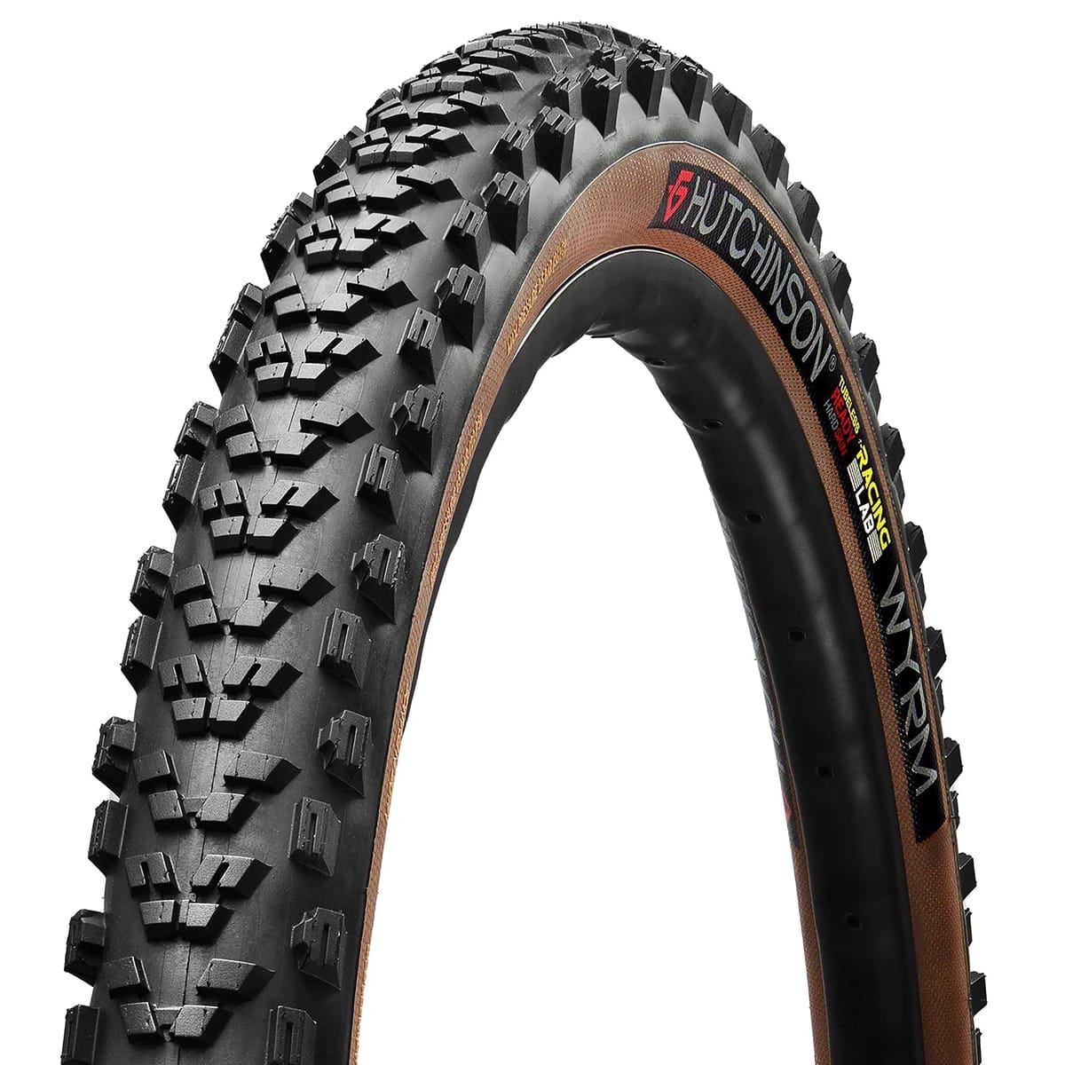 Pneu HUTCHINSON WYRM 29x2.40 Racing Lab Hardskin Race Ripost XC Tubeless Ready Soft Preto/Castanho