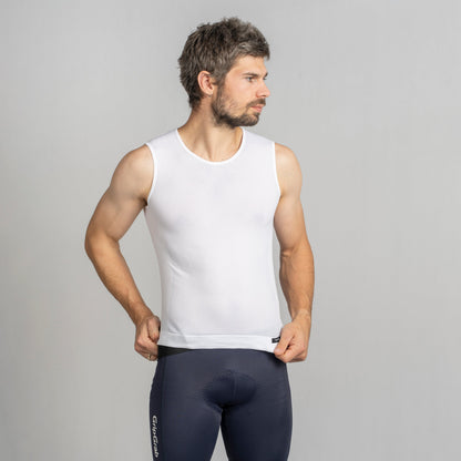 Camisola interior sem mangas GRIPGRAB PACR SUMMER SEAMLESS branca