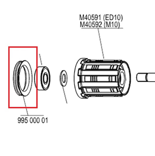Junta de lábio MAVIC para corpo de roda livre FTS-L/FTS-X