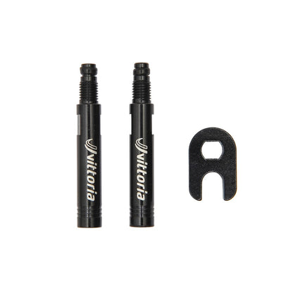 Extensores de Válvula VITTORIA Presta Preto (x2)
