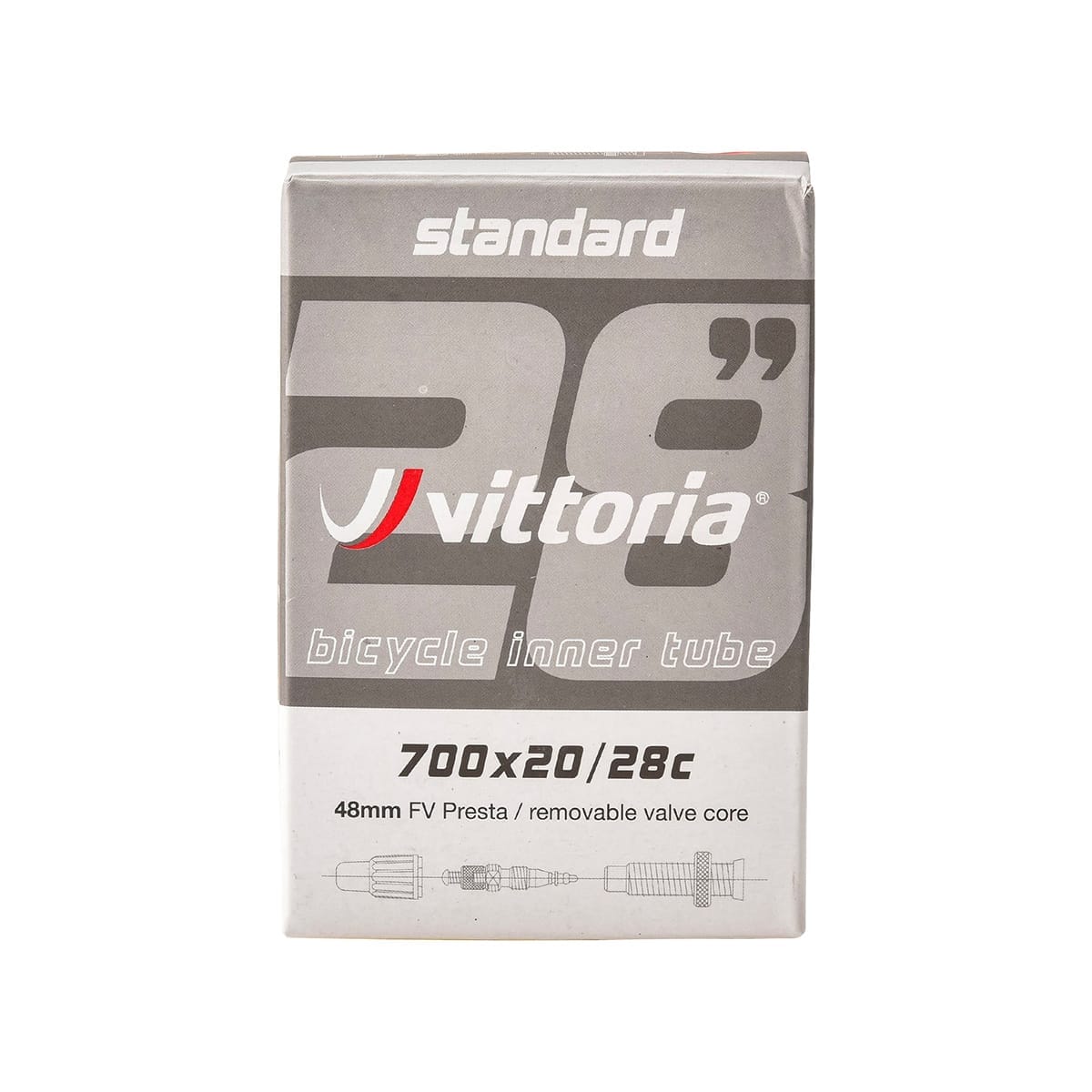 Chambre à Air VITTORIA STANDARD 700x20/28c Butyl Presta 48 mm