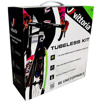 Kit de 2 Espumas Anti-Beliscão VITTORIA AIR-LINER ROAD 700x28c + Líquido Preventivo 80 ml + Ferramenta