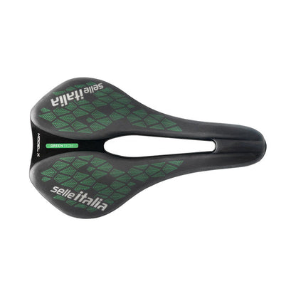 Selim SELLE ITALIA MODEL X GREEN SUPERFLOW LEAF L Rails Fec Verde/Preto
