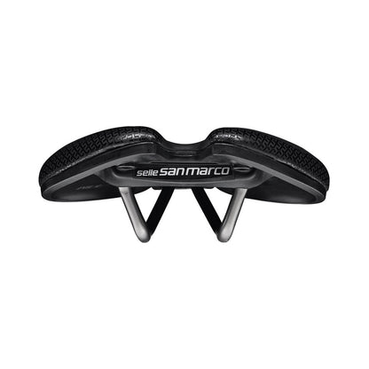 Selim SAN MARCO SHORTFIT 2.0 SUPERCOMFORT OPEN-FIT RACING L3 Largura 155mm Rails Aço Xsilite
