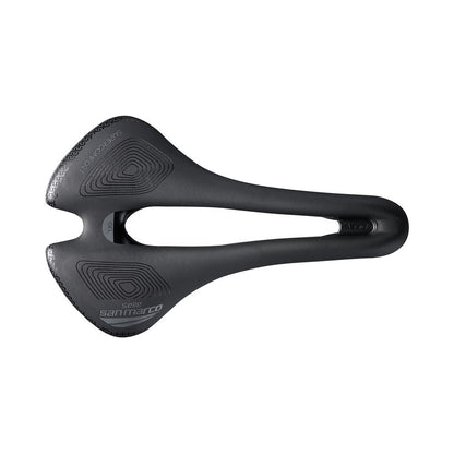 Selim SAN MARCO SHORTFIT 2.0 SUPERCOMFORT OPEN-FIT RACING L3 Largura 155mm Rails Aço Xsilite