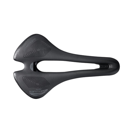 Selim SAN MARCO SHORTFIT 2.0 SUPERCOMFORT OPEN-FIT RACING L3 Largura 155mm Rails Aço Xsilite