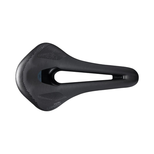 Selim SAN MARCO SHORTFIT 2.0 SUPERCOMFORT OPEN-FIT RACING S3 Largura 140mm Rails Aço Xsilite