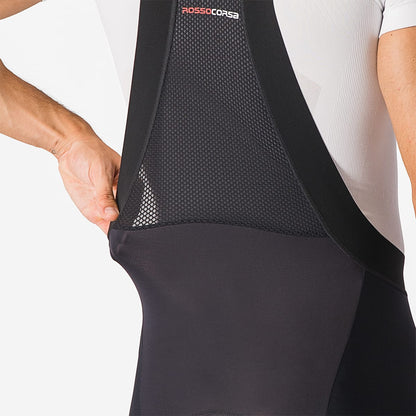 Calção Longo com Bretelas CASTELLI SORPASSO RoS Preto