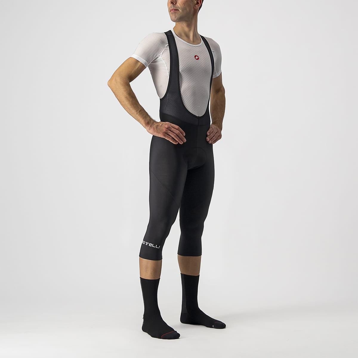 CASTELLI ENTRATA THERMAL 3/4 Bibtights Preto