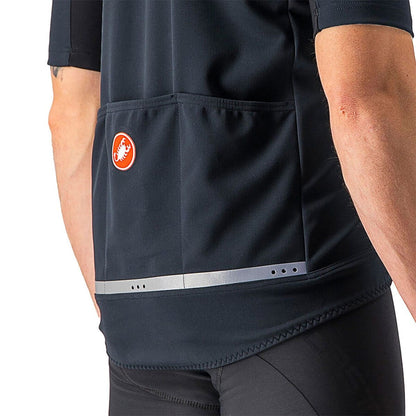 Camisola CASTELLI GABBA ROS 2 Mangas Curtas Preto/Preto Reflex