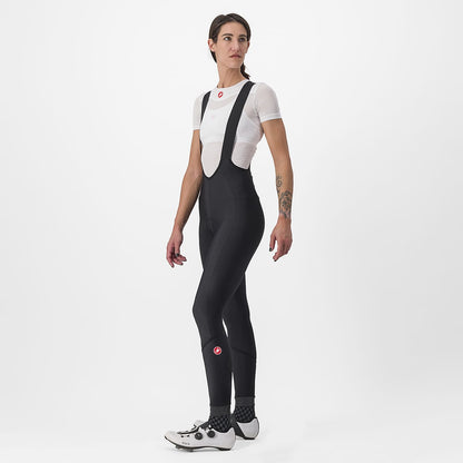 Calção Longo com Bretelas CASTELLI VELOCISSIMA DT Mulher Preto Reflex