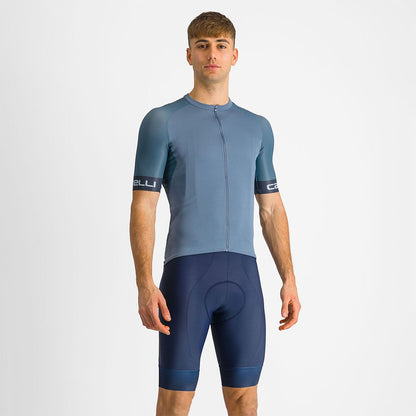 Calção de Ciclismo com Bretelas CASTELLI ENTRATA 2 Azul