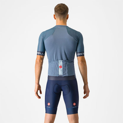 Calção de Ciclismo com Bretelas CASTELLI ENTRATA 2 Azul
