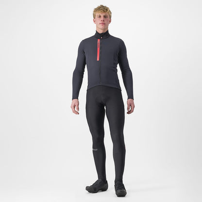 Maillot CASTELLI ENTRATA THERMAL Mangas Longas Preto/Vermelho