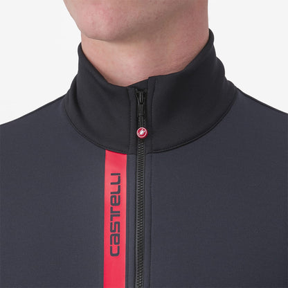 Maillot CASTELLI ENTRATA THERMAL Mangas Longas Preto/Vermelho