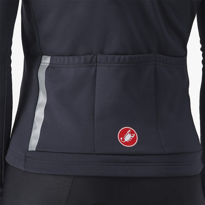 Maillot CASTELLI ENTRATA THERMAL Mangas Longas Preto/Vermelho