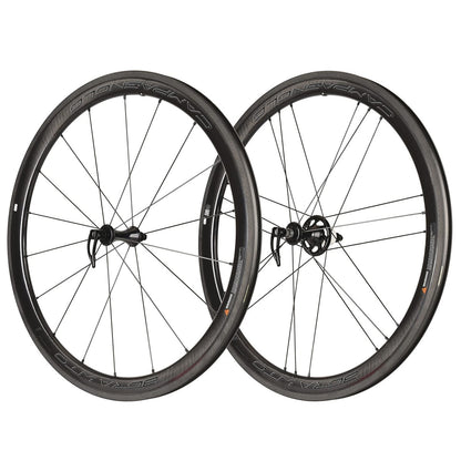Par de Rodas CAMPAGNOLO BORA WTO 45 DARK LABEL com Pneus