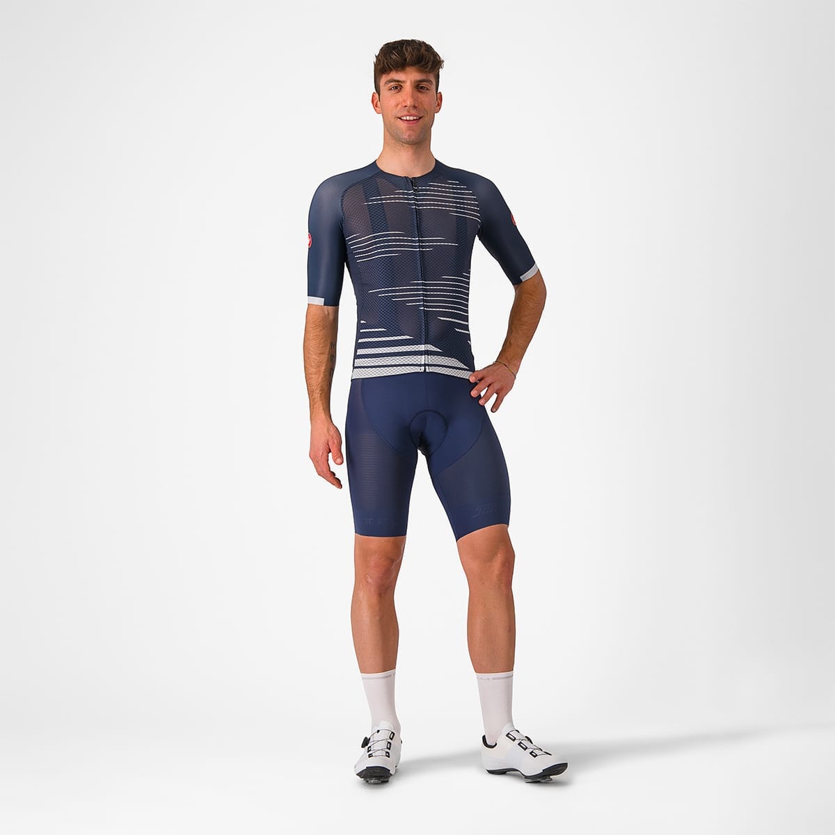 Maillot CASTELLI CLIMBER'S 4.0 Manches Courtes Bleu/Gris