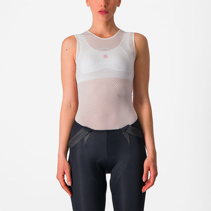 Roupa Interior Técnica CASTELLI PRO MESH Feminina Sem Mangas Branca